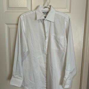 Van Heusen White Men's Dress Shirt - Spread Collar
